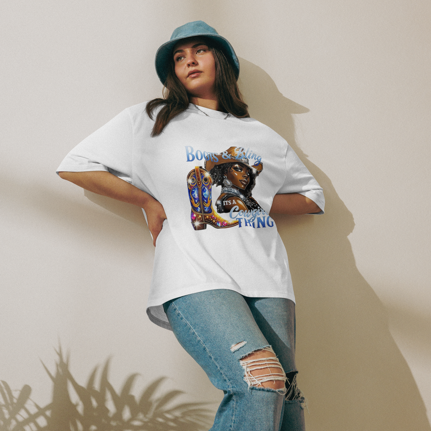 The CowGirl Oversized heavyweight t-shirt