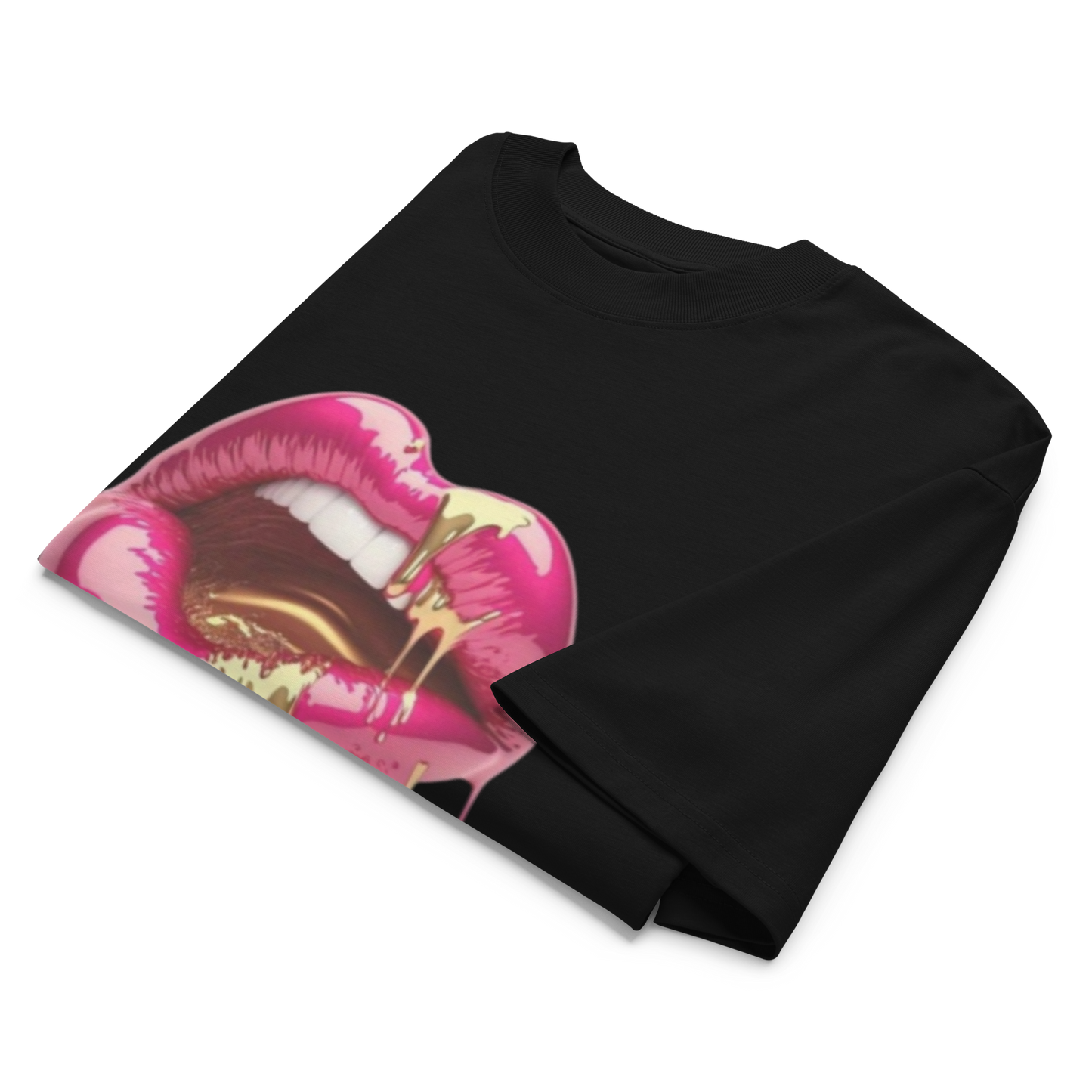 Goldy lick oversized high neck t-shirt