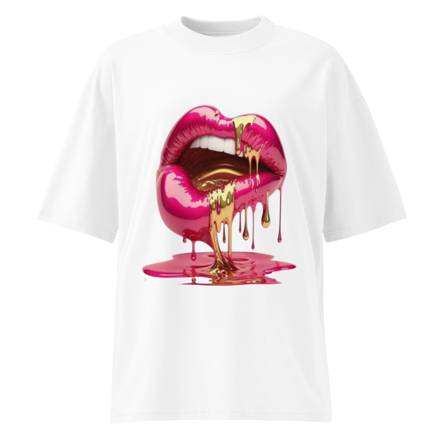 Goldy lick oversized high neck t-shirt