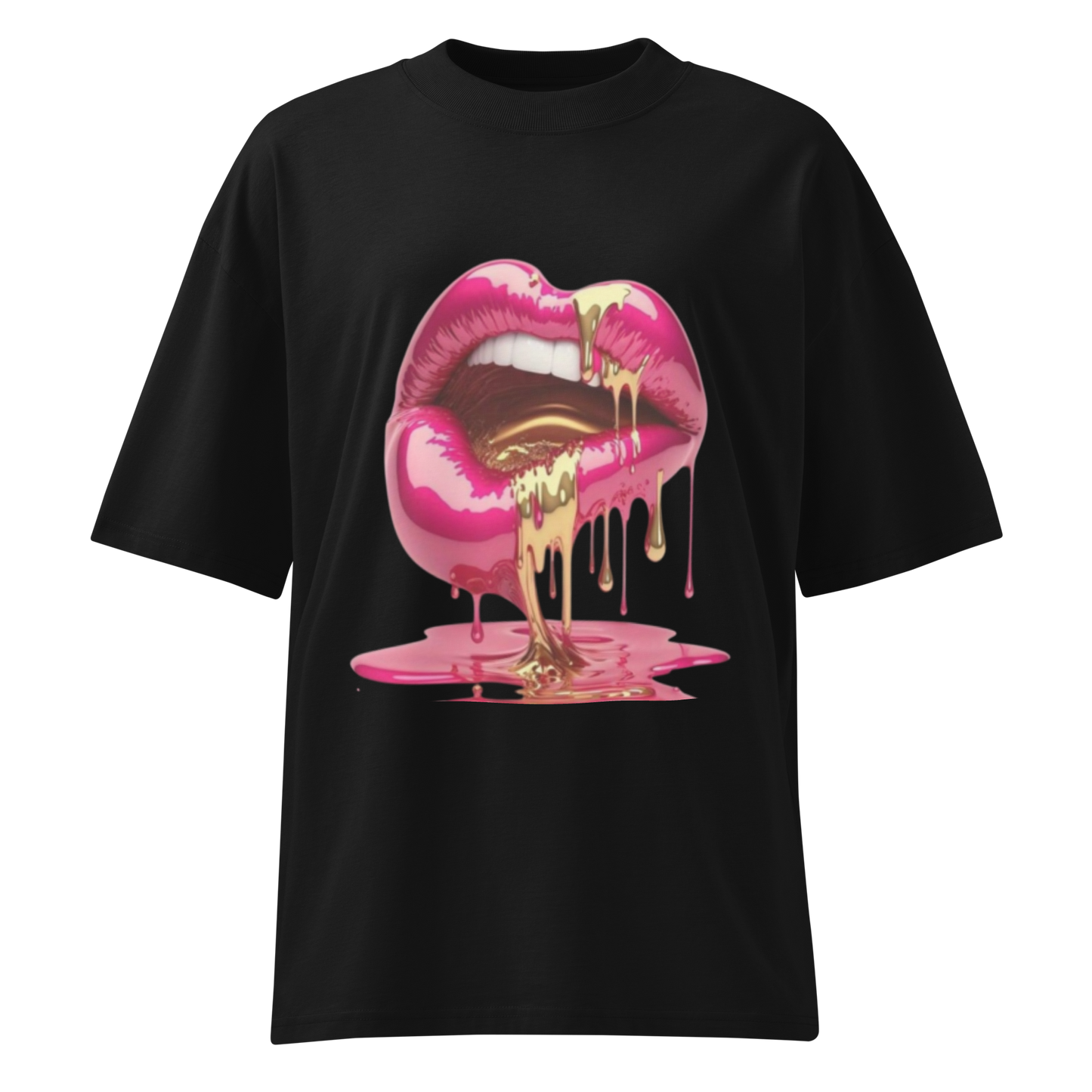 Goldy lick oversized high neck t-shirt