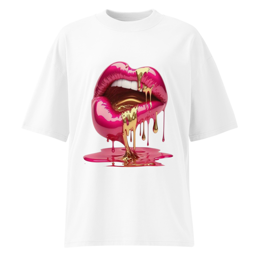Goldy lick oversized high neck t-shirt