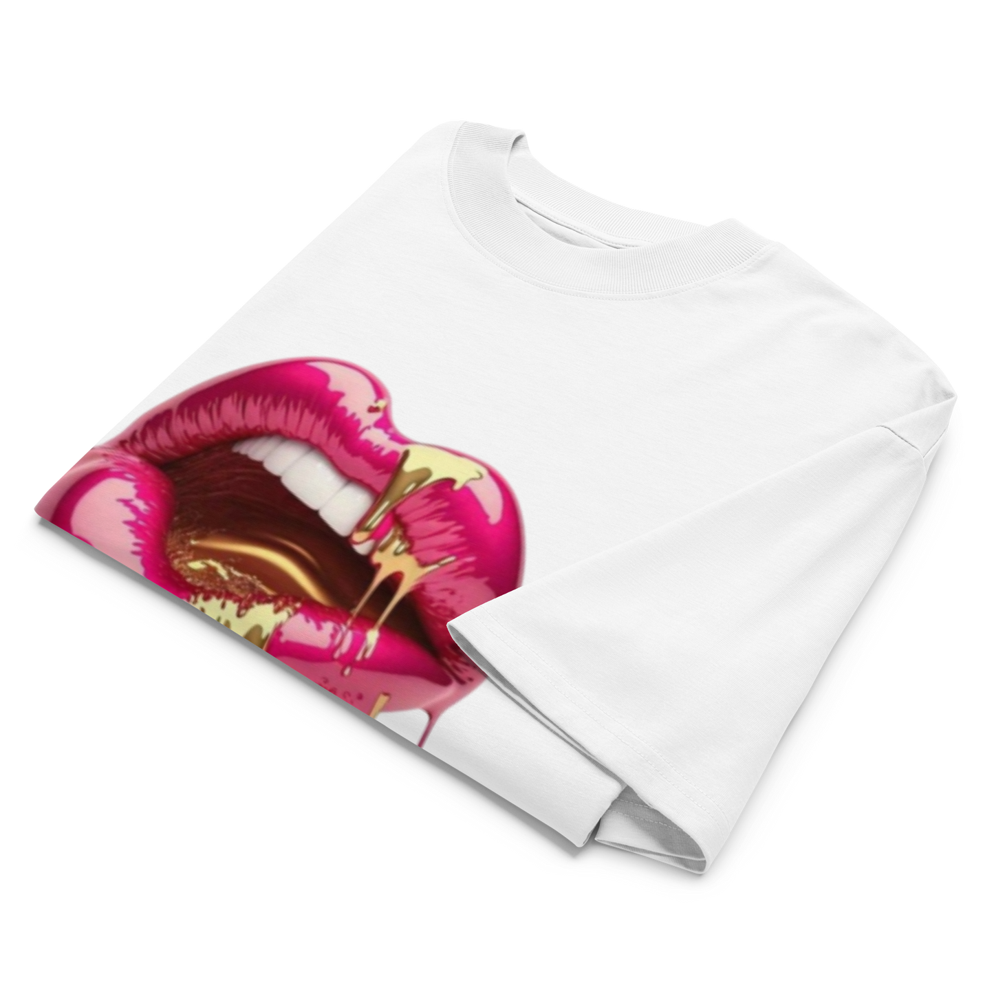 Goldy lick oversized high neck t-shirt